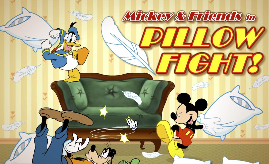 Mickey And Friends in Pillow Fight