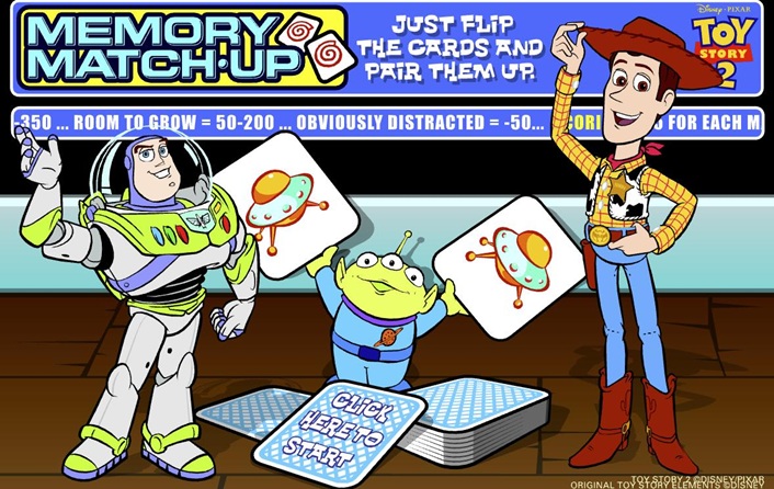 Toy Story Memory Match Up
